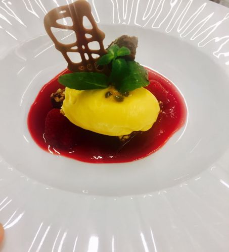 Mattonella di cioccolato e crema di maracuja